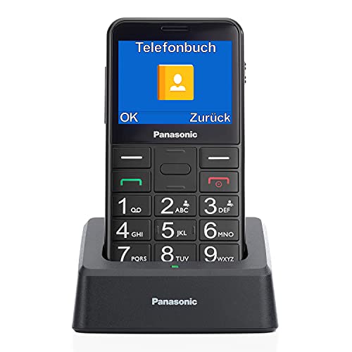 Panasonic KX-TU155 Teléfono Móvil para Personas Mayores (Botón de emergencia SOS, Compatible con...