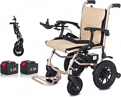 Sillas de ruedas eléctricas para adultos, ligeras, inteligentes, plegables, de 14 kg, eléctricas para discapacitados con joystick, silla...
