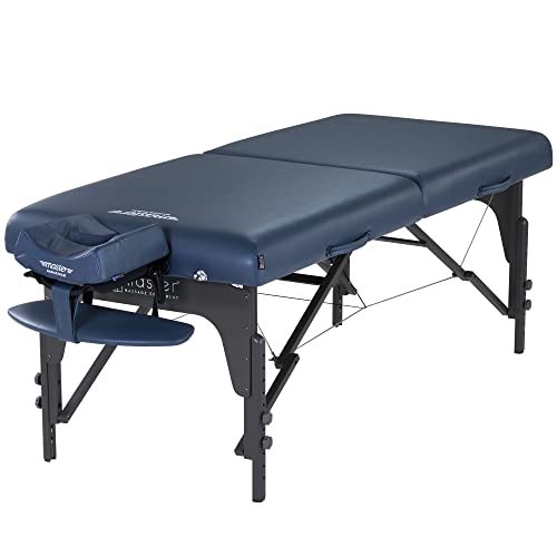 Master Massage Monclair - Camilla de masaje plegable (71 cm), color azul