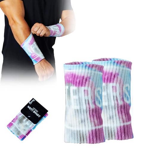 Lifters Wrist Bands - Muñequeras deportivas para crossfit, gimnasio, color azul y rosa