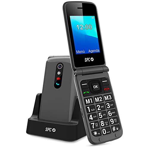 SPC Stella 2 - Teléfono móvil de Tapa para Mayores, Botones y Teclas Grandes, fácil de Usar, configuración remota, botón SOS, USB-C, 3...