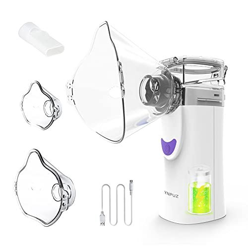 Ynpuz Nebulizador Portatil Inhalador, Recargable, Inhaladores para Niños y Adultos, nebulizador de malla silencioso de tamaño bolsillo...