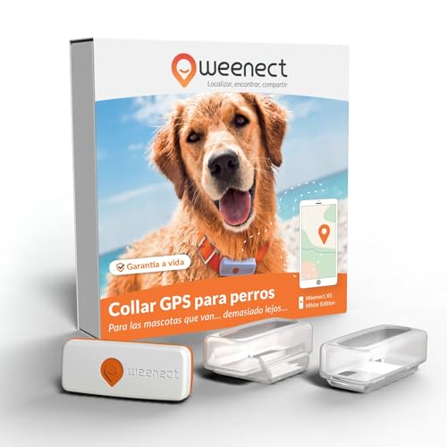 Weenect Dog XS - Nuevo GPS para Perros | Mini rastreador GPS en Tiempo Real | Impermeable | El más pequeño del Mercado | por suscripción...