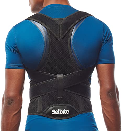 Corrector de postura de espalda para hombres y mujeres, soporte de postura ajustable para aliviar el dolor de espalda superior e inferior,...
