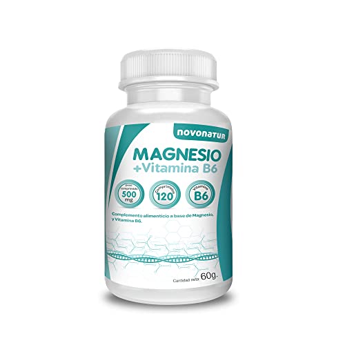 Magnesio mas Vitamina B6, 120 comprimidos, contribuyen al funcionamiento normal del sistema nervioso, disminuye el cansancio y mejora la...