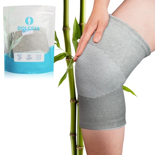 DOLCCIA Pack 2 Rodilleras fibra de bambú, Rodilleras para artritis y dolor articular, Menisco y Ligamento, Transpirable, Deporte,...