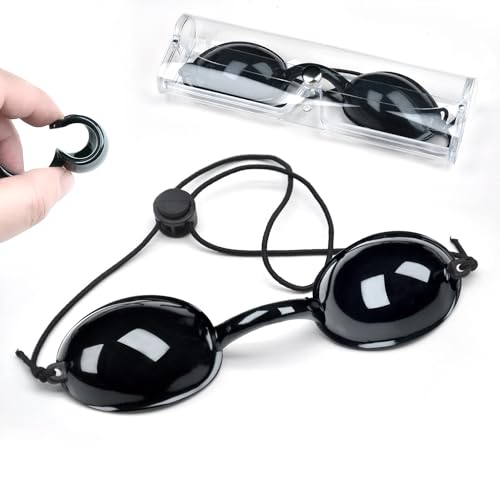 EMSECKO Gafas de seguridad IPL, 200-2000nm Instrumento de belleza de longitud de onda típico Gafas de protección ocular, Gafas de...