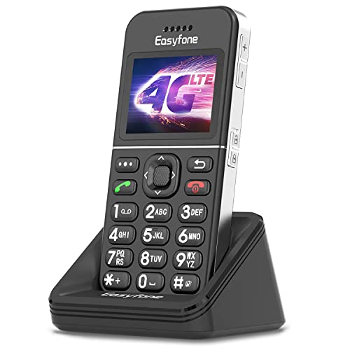 Easyfone T100 Teléfono Móvil 4G Volte para Personas Mayores con Teclas Grandes y botón SOS, GPS,...