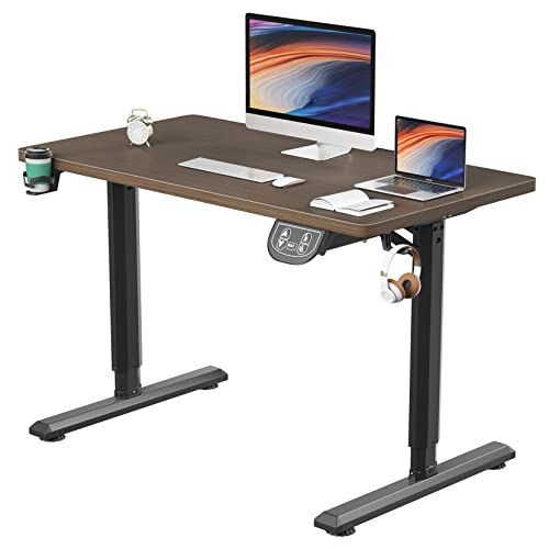 Dripex Escritorio Elevable Eléctrico 110x60cm, Standing Desk Escritorio Ajustable en Altura con Tablero, Función de Memoria, Mesa...