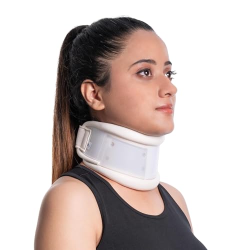WC- Collarín Cervical Rígido | Tirantes de plástico para soporte del cuello Tirantes de soporte para el cuello de altura ajustable:...