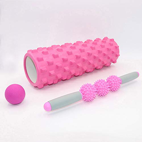 L-ANMO Fitness Roller Foam, Yoga EVO Foam Rollers Bundle Kit para Masaje Muscular De Tejido Profundo para La Parte Superior E Inferior del...