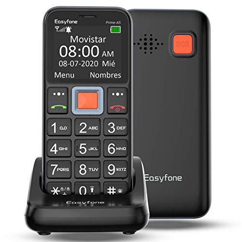 Easyfone Prime-A5 gsm Teléfono Móvil para Personas Mayores con Teclas Grandes y botón SOS, Fácil...