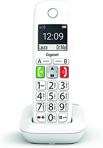Gigaset E290 - Teléfono Fijo Inalámbrico con Teclas Grandes y Pantalla de Alta Visibilidad, Manos...