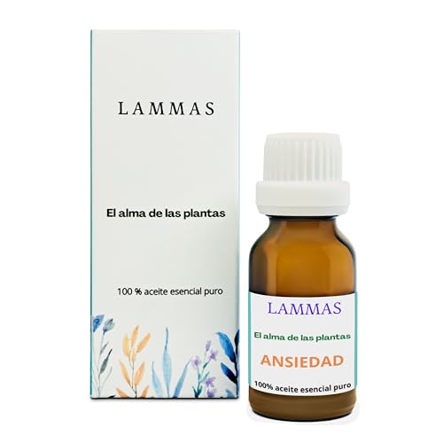 LAMMAS Aceites Esenciales SINERGIA ANSIEDAD -15 ml - Aceite Esencial ANSIEDAD grado terapéutico 100% Natural Puro-Aceite Esencial para...