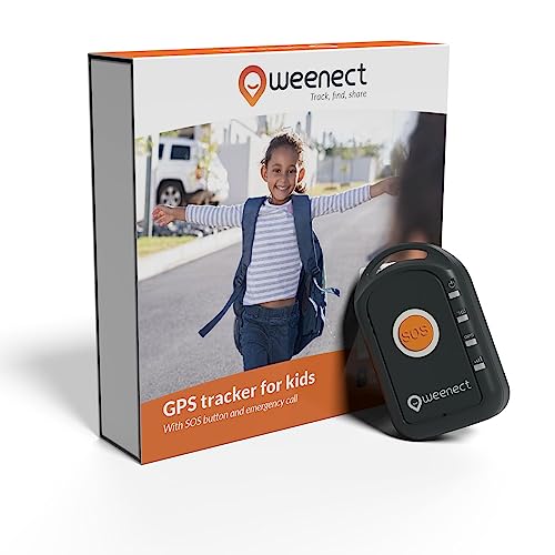 Weenect - GPS para niño | Sin límite de Distancia | 7 días de autonomía | Botón de Alerta | Teléfono de urgencia | Funciona con...