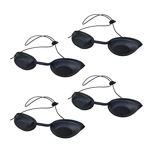 MoK 4 Piezas Gafas de Seguridad UV, Gafas de Solarium, Gafas Protectoras UV, Gafas de Seguridad para Protección UV, para Terapia de Luz...