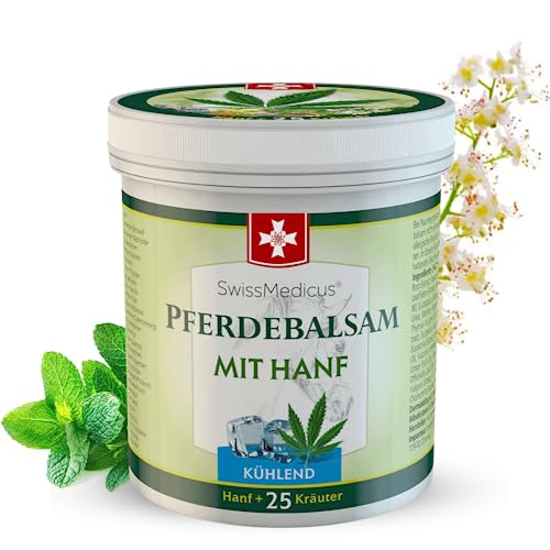 SwissMedicus Pferdebalsam - Bálsamo de caballo con cannabis – efecto frío - crema de masaje para músculos y ligamentos - ideal para...