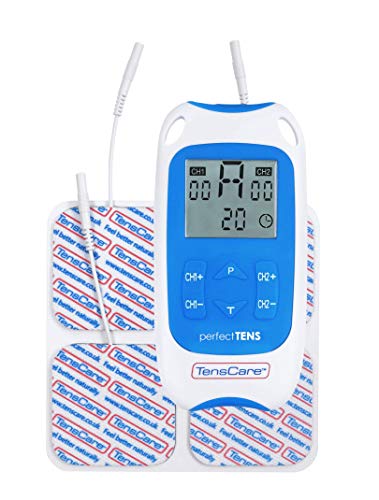 TensCare Perfect Tens – Electroestimulador para Alivio del dolor. 2 Canales con 4 electrodos, con...