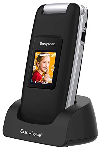 Easyfone Prime-A1 gsm Teléfono Móvil para Personas Mayores con Tapa, Audífonos Compatibles, Teclas Grandes, Cámara de 2.0MP, Fácil de...