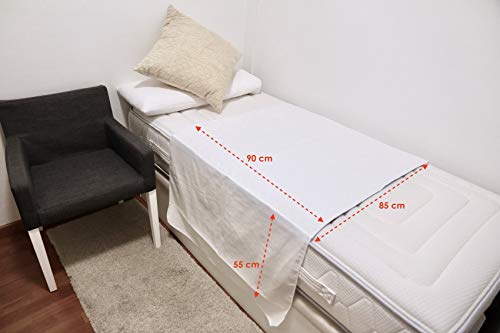 Empapador absorbente impermeable 85x90 cm + alas 55 cm. Protector de cama lavable y reutilizable...