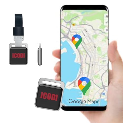 ICODI Localizador GPS para Coche sin Tarjeta SIM sin Límite de Distancia sin Suscripción, 1 Año de Batería, Android e iOS, Google MAPS...