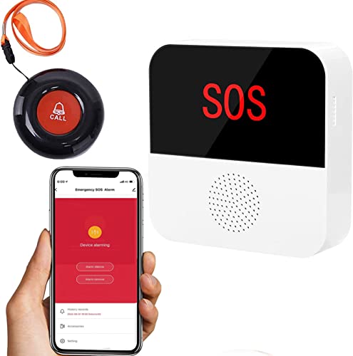 Tuya WiFi Smart SOS Emergency Alarm Beeper Botón de Llamada de Emergencia para Personas Mayores Conexión Remota de Teléfono Móvil 1...