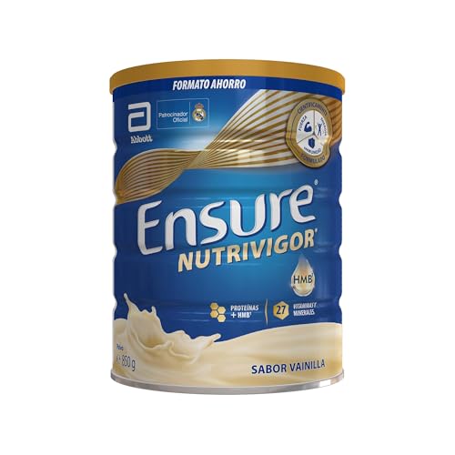 Ensure Nutrivigor - Complemento Alimenticio para Adultos, con HMB, Proteínas, Vitaminas y Minerales, como el Calcio- Sabor Vainilla- 850 g