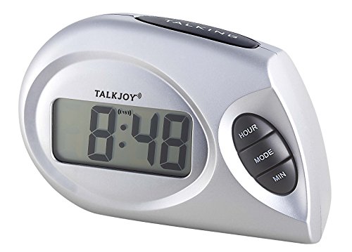 TalkJoy Reloj de mesa profesional para personas mayores, pantalla LCD grande, discapacidad visual, ayuda diaria, despertador