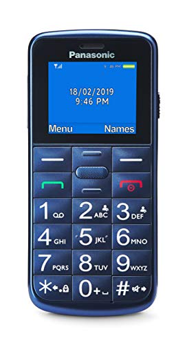 Panasonic KX-TU110EXC - Teléfono Móvil Para Personas Mayores, 1.77 Pulgadas (160 x 128), Pantalla y Teclas Grances, Botón SOS, Resistente...