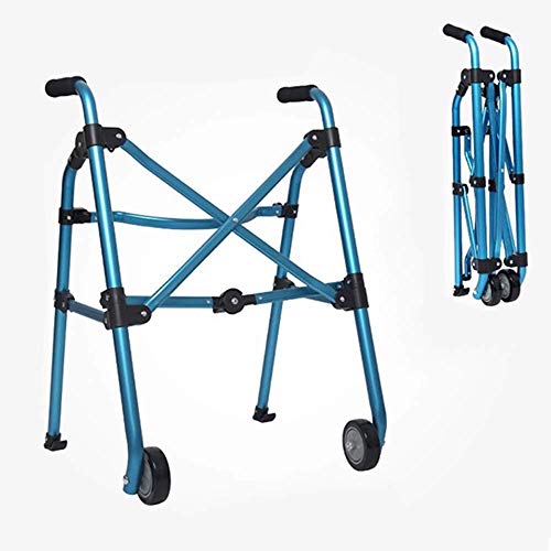 Ayuda para caminar plegable .99 Soporte con ruedas delanteras Ayuda de movilidad portátil y liviana para personas mayores discapacitados...
