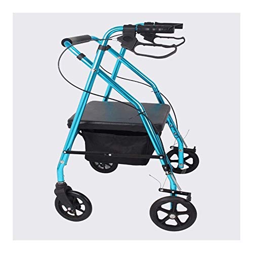 Andador para Ancianos, Andador Rollator, Altura ajustable con ruedas Asiento acolchado Freno y respaldo Ayudas for la movilidad plegable for...