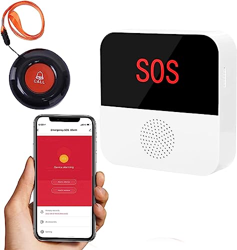 Tuya WiFi Smart SOS Emergency Alarm Beeper Botón de Llamada de Emergencia para Personas Mayores Conexión Remota de Teléfono Móvil 1...