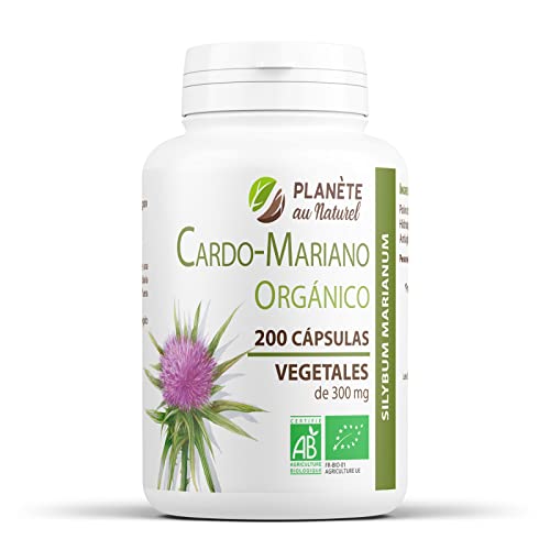 Cardo Mariano Orgánico - Silybum marianum - 300mg - 200 cápsulas vegetales