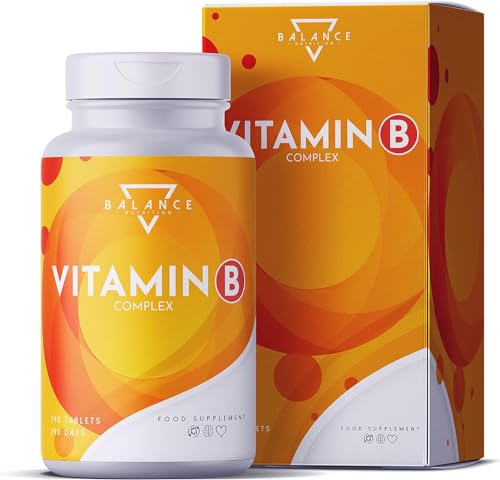VITAMINA B COMPLEX - 240 COMPRIMIDOS (Suministro para 8 Meses) | Vitamina B Complex | Complejo Vitamina B, B1, B2, B3, B5, B6, B8 (Biotina),...