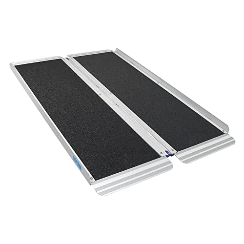 Liekumm Rampa de umbral Antideslizante Plegable portátil de Aluminio para umbrales, escaleras...