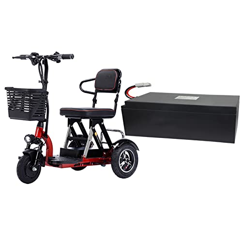 CHHMAELOVE Scooter de 3 ruedas para adultos y triciclo eléctrico plegable con movilidad eléctrica batería 35/40/50 km, 10ah35 km
