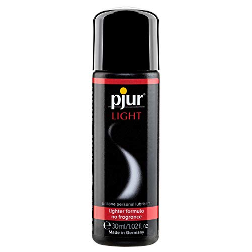 pjur LIGHT - Lubricante y gel de masaje de silicona - fórmula ligera para una lubricación extralarga y más placer en el sexo (30ml)