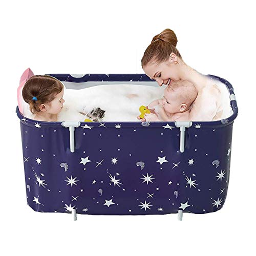 Bañera portátil, bañera plegable, bañera de plástico, bañera de hidromasaje extra grande para niños adultos 120 cm