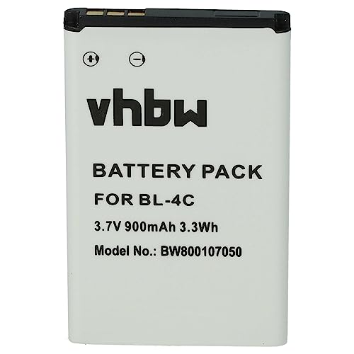 vhbw Batería Recargable Compatible con Easyfone Prime A1, A2, A5 móvil, Smartphone (900 mAh, 3,7 V, Li-Ion)