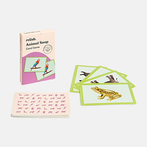 Relish Animal Snap - Juegos de tarjetas de imagen grandes - Productos de Alzheimer y actividades de...