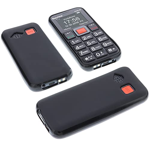 foto-kontor Funda Compatible con Easyfone Prime-A5 Protectora de Goma TPU para móvil Negra