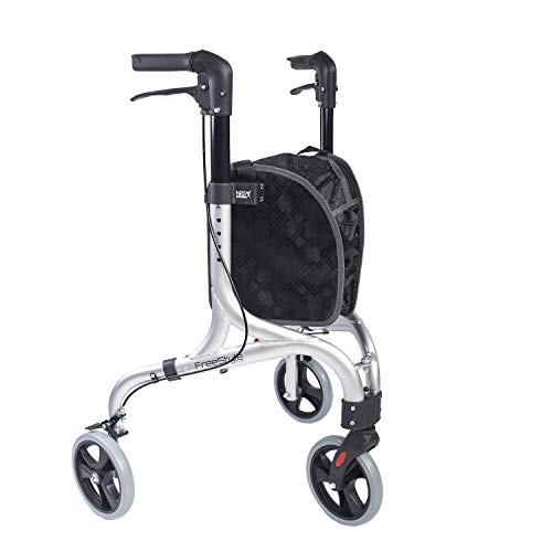 NRS Healthcare NRS Freestyle - Andador de 3 ruedas, color plateado