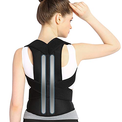 Doact Posture Corrector Straightener - Back Shoulder Ajustable Transpirable Back Brace Back Holder Corrector de postura para hombres y...
