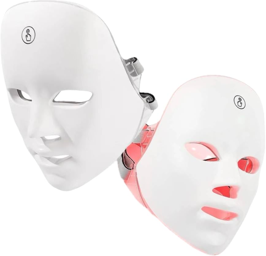 Mascara LED Facial Profesional de 7 Colores con carga USB - Mascara Facial LED Korean Skincare, Mascara para Rejuvenecimiento de Cara,...