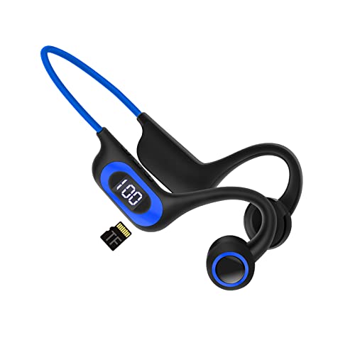 Auriculares Bluetooth de conducción ósea, auriculares deportivos con micrófono,ranura para tarjeta TF auriculares a prueba de sudor para...