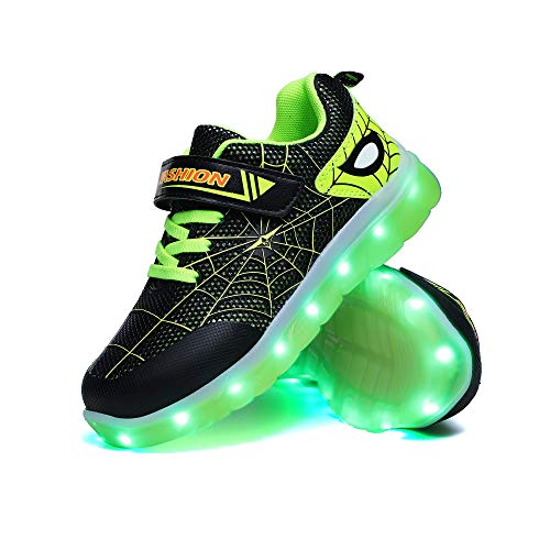 LED Zapatos Verano Ligero Transpirable Impermeable Bajo 7 Colores USB Carga Luminosas Parpadeo Deporte de Zapatillas con Luces Los Mejores...