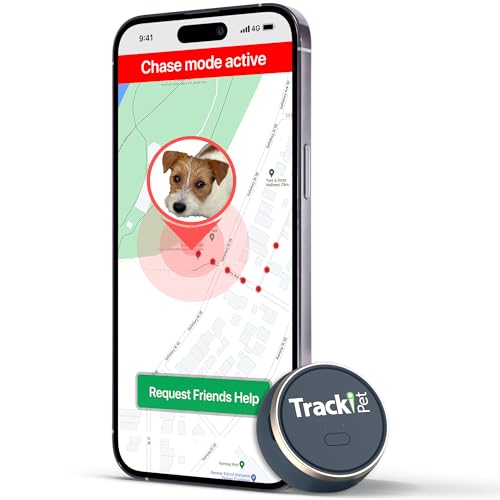 TrackiPet GPS Perros - Suscripción necesaria - Mini Localizador con 4G SIM, Rastreador Dogtrace Tracker para Todos los tamaños Collar,...