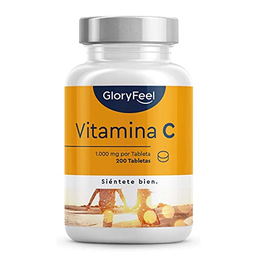 Vitamina C 1000 mg - Suministro para 7 Meses - Solo 1 Tableta al Día - Vitamina C Pura - Para el...