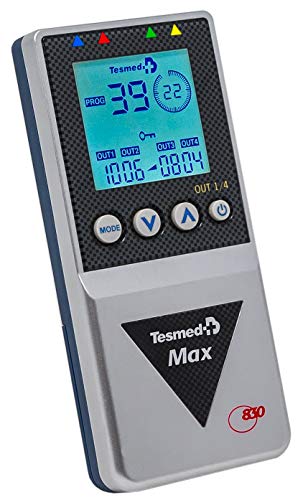 Tesmed MAX 830 electroestimulador Muscular Profesional: máxima Potencia, 99 programas, masajes tens, Patente waims System Ondas...