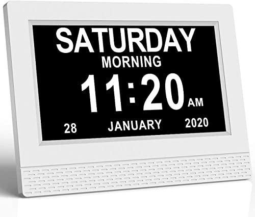 NIOKE Reloj Calendario con Fecha, día y Hora | Reloj Alzheimer | Reloj Tercera Edad [Clase de eficiencia energética A+++]